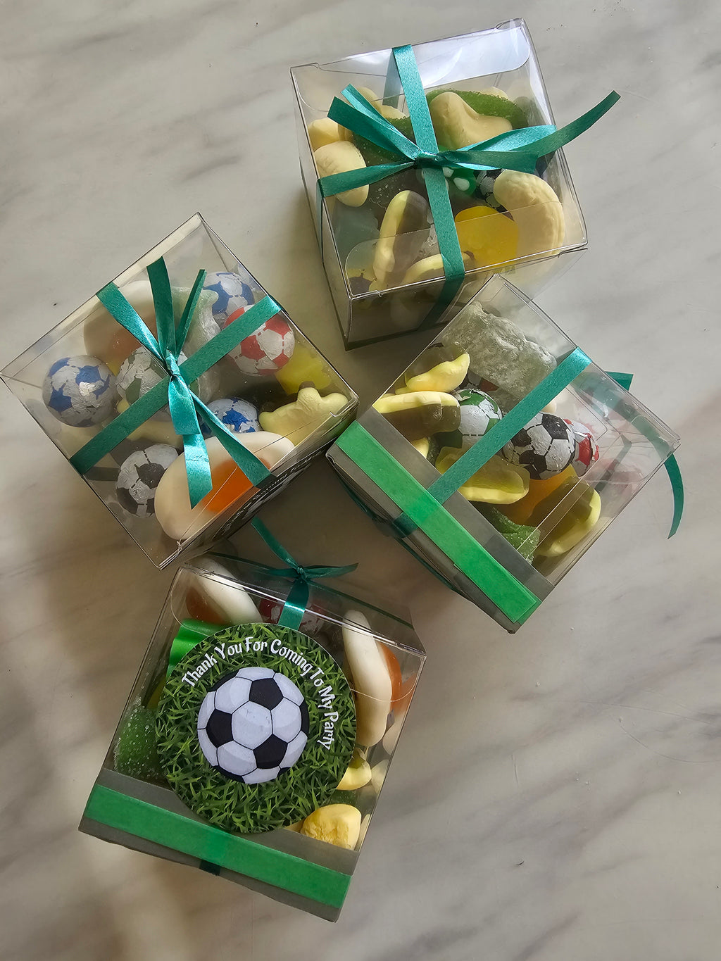 Personalised Football Sweet Box – Acrylic, 6.5 cm