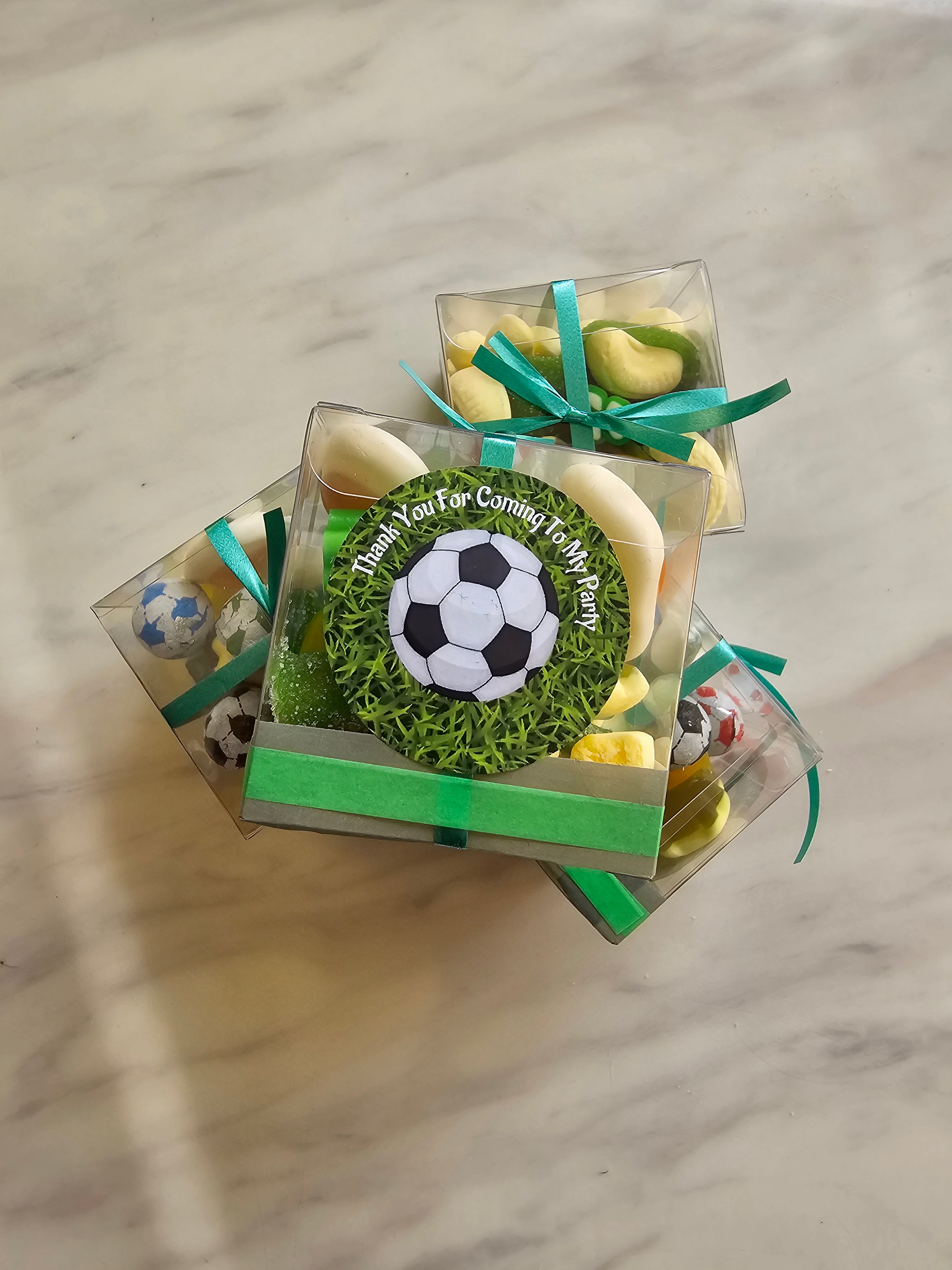 Personalised Football Sweet Box – Acrylic, 6.5 cm