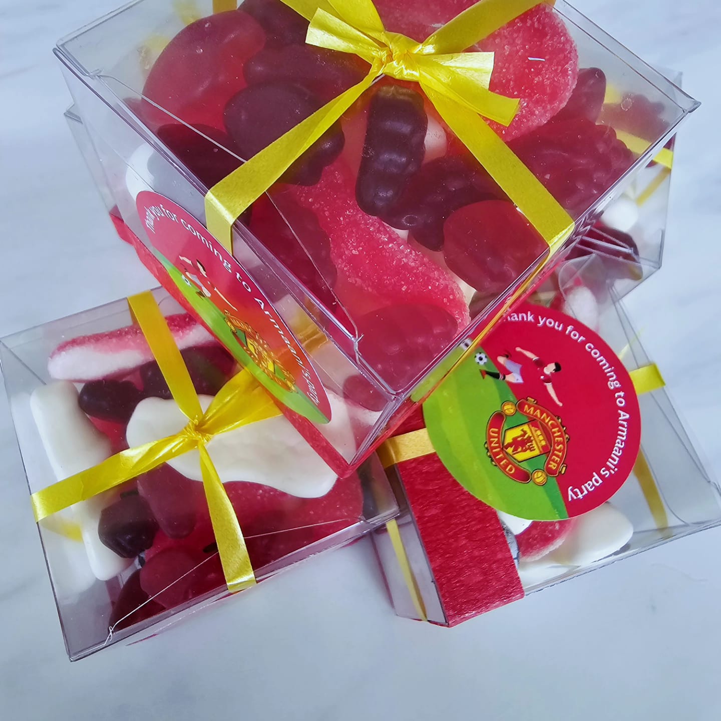 Personalised Football Sweet Box – Acrylic, 6.5 cm