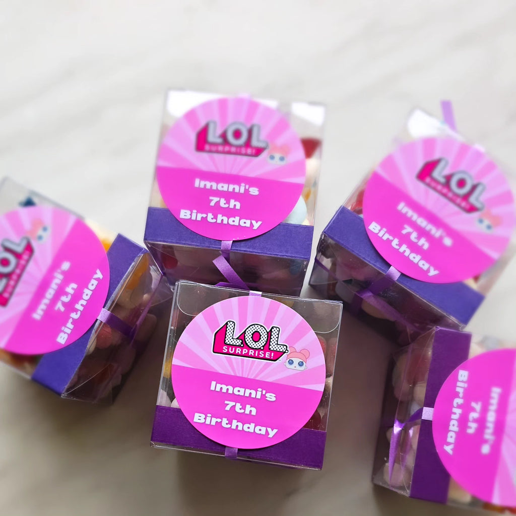 Pink Birthday Sweet Boxes – Girls Party Favour Box