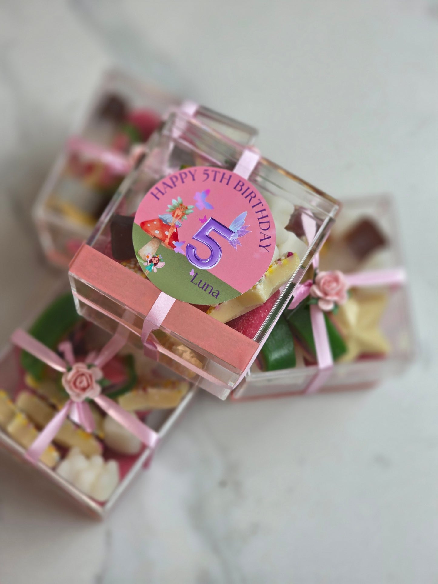 Pink Birthday Sweet Boxes – Girls Party Favour Box