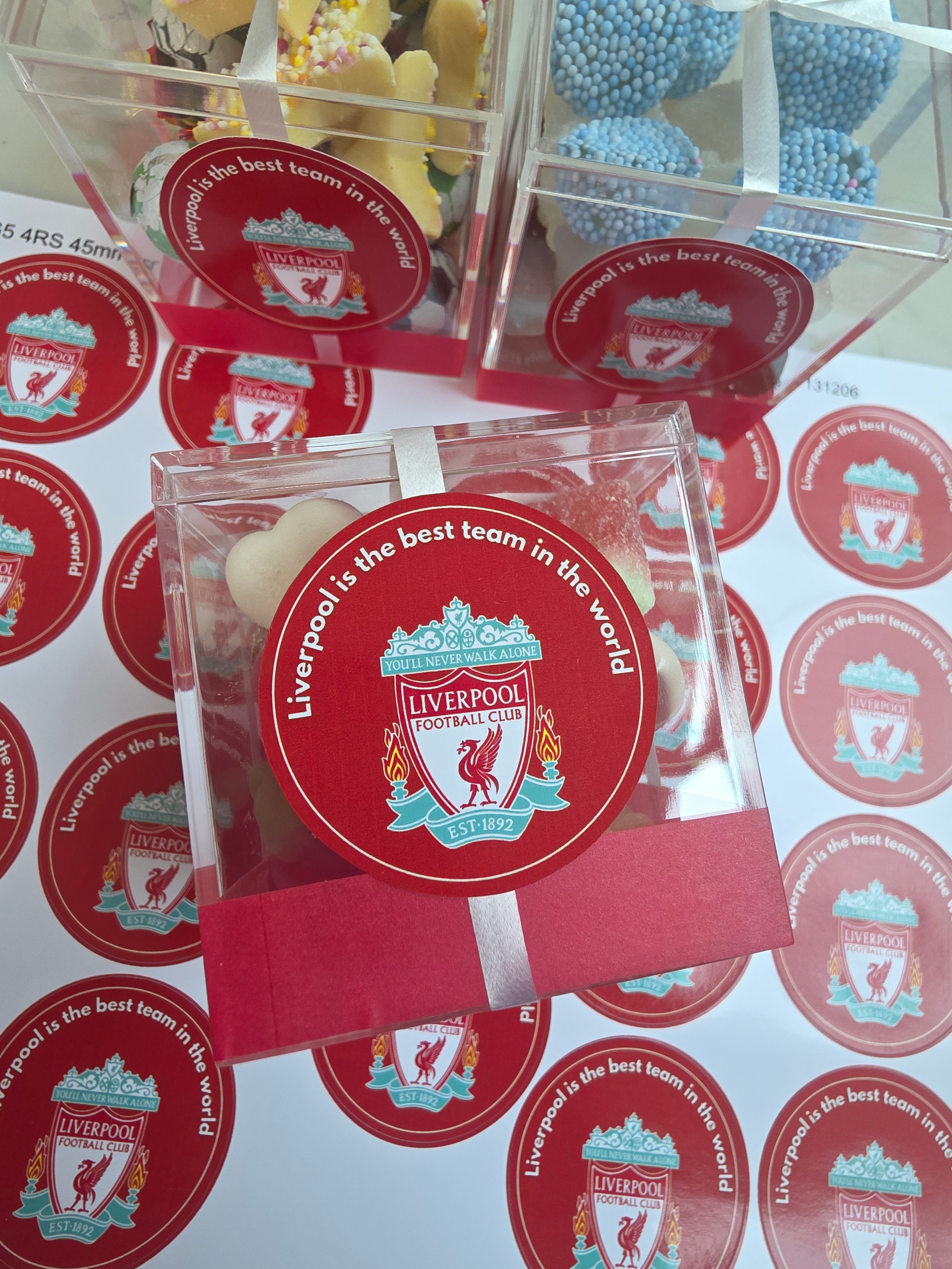 Personalised Football Sweet Box – Acrylic, 6.5 cm