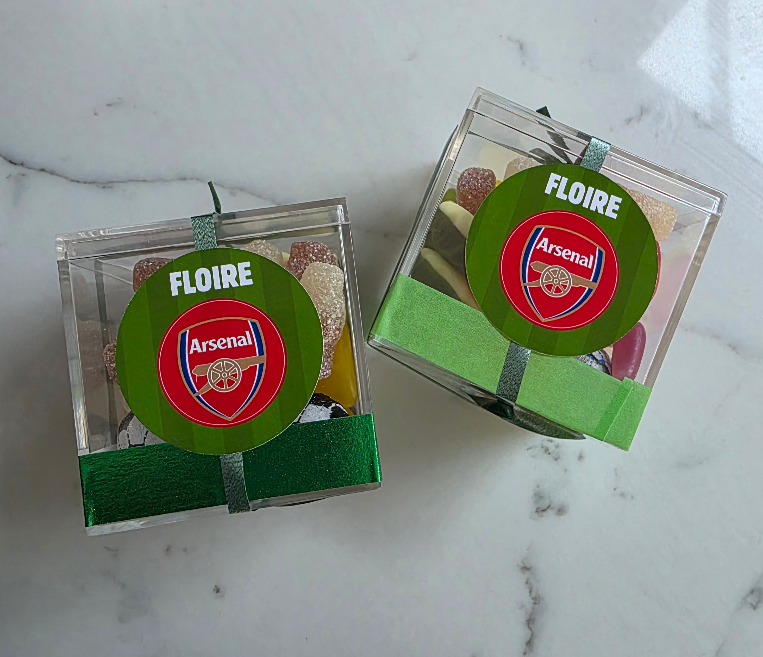 Personalised Football Sweet Box – Acrylic, 6.5 cm