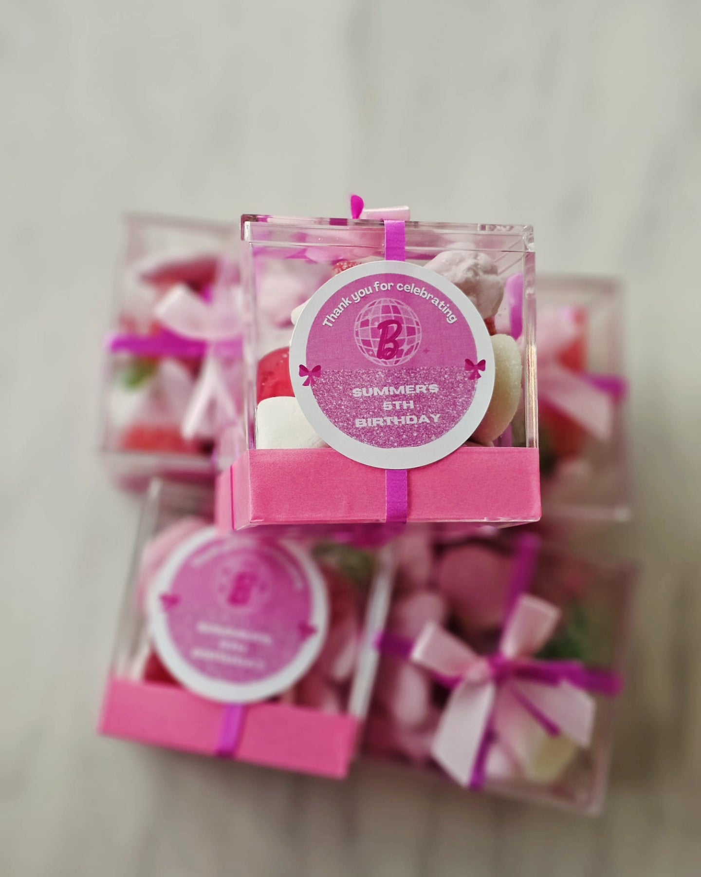 Pink Birthday Sweet Boxes – Girls Party Favour Box
