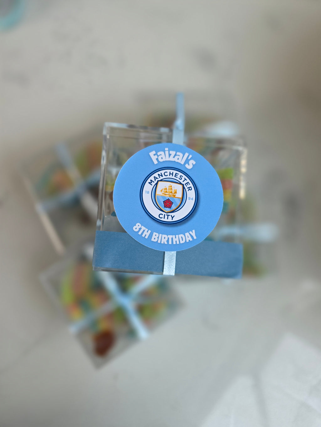 Personalised Football Sweet Box – Acrylic, 6.5 cm
