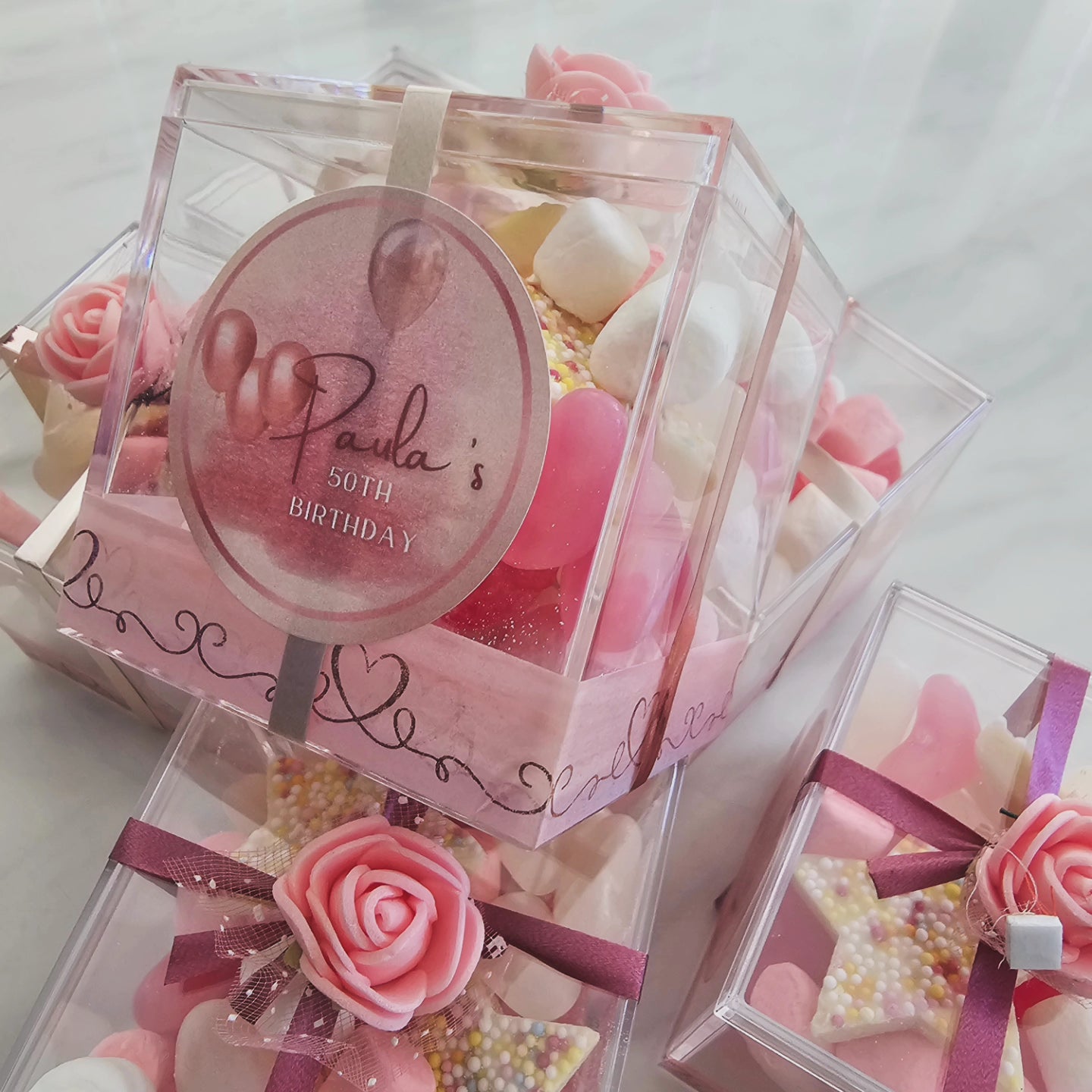 Personalised Milestone Birthday Sweet Boxes