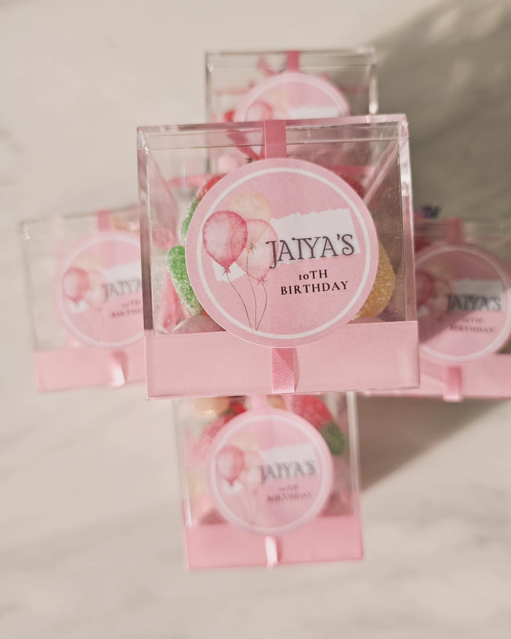 Pink Birthday Sweet Boxes – Girls Party Favour Box