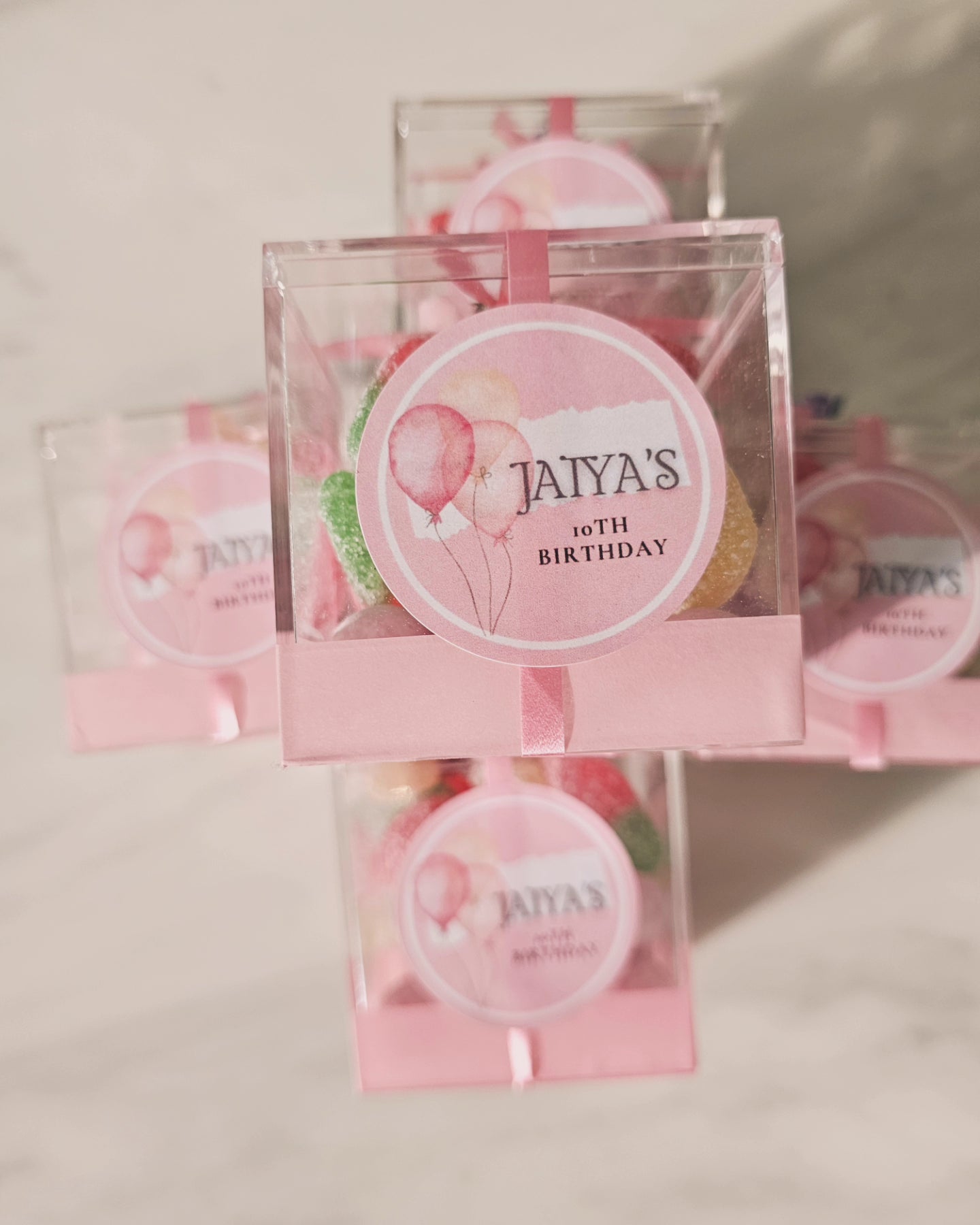 Pink Birthday Sweet Boxes – Girls Party Favour Box