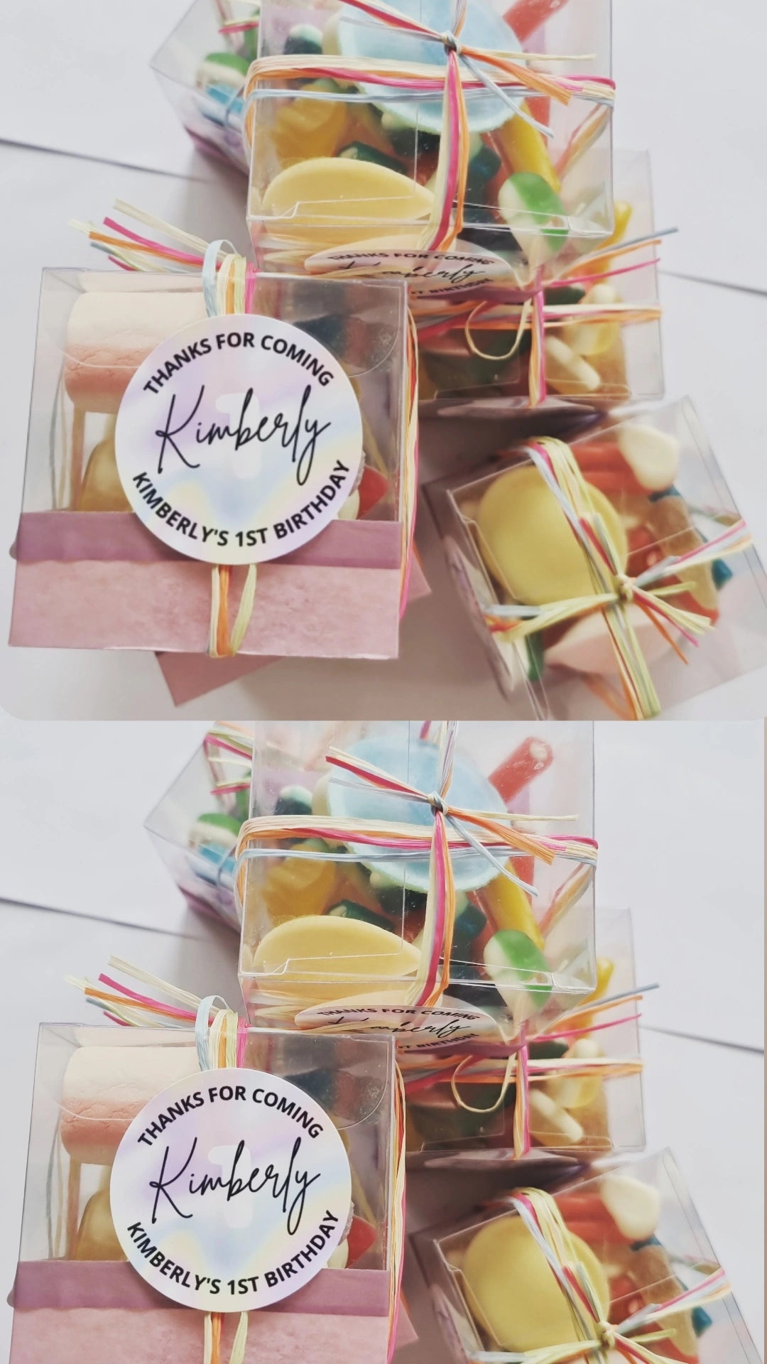 Pink Birthday Sweet Boxes – Girls Party Favour Box
