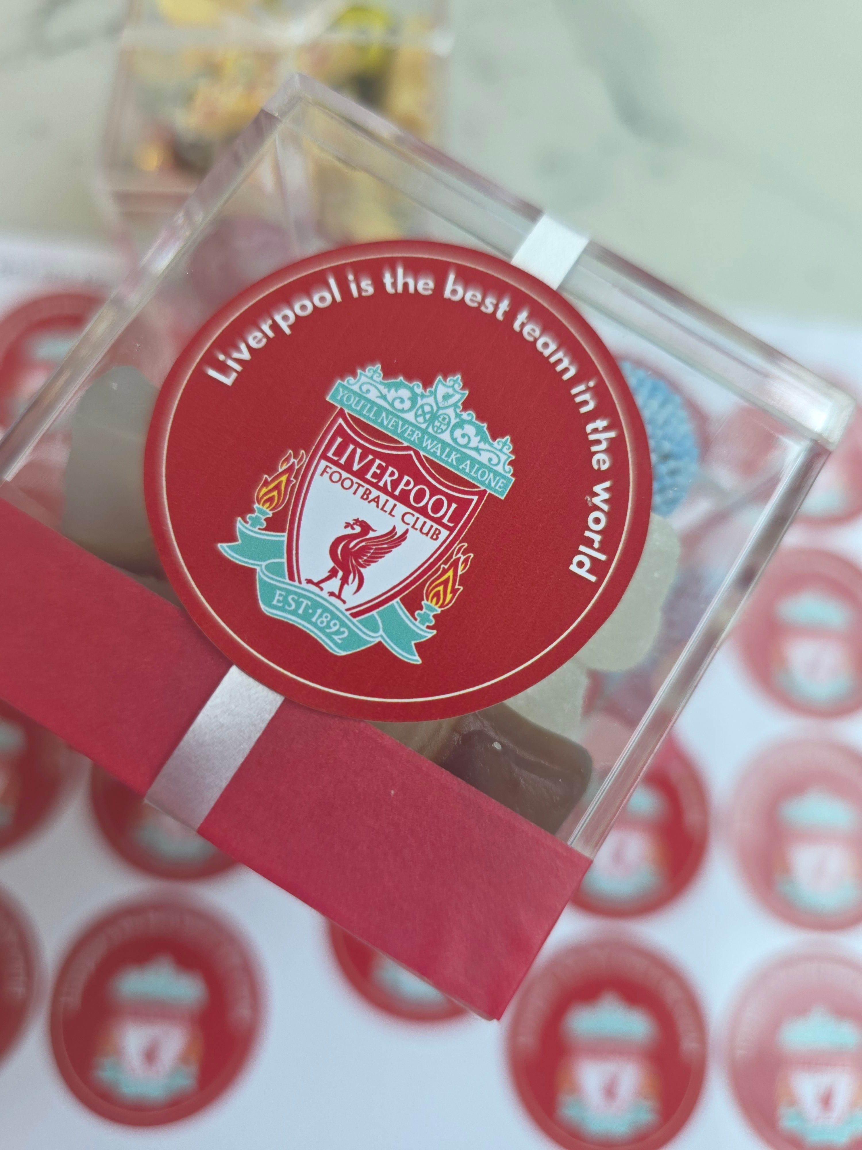 Personalised Football Sweet Box – Acrylic, 6.5 cm
