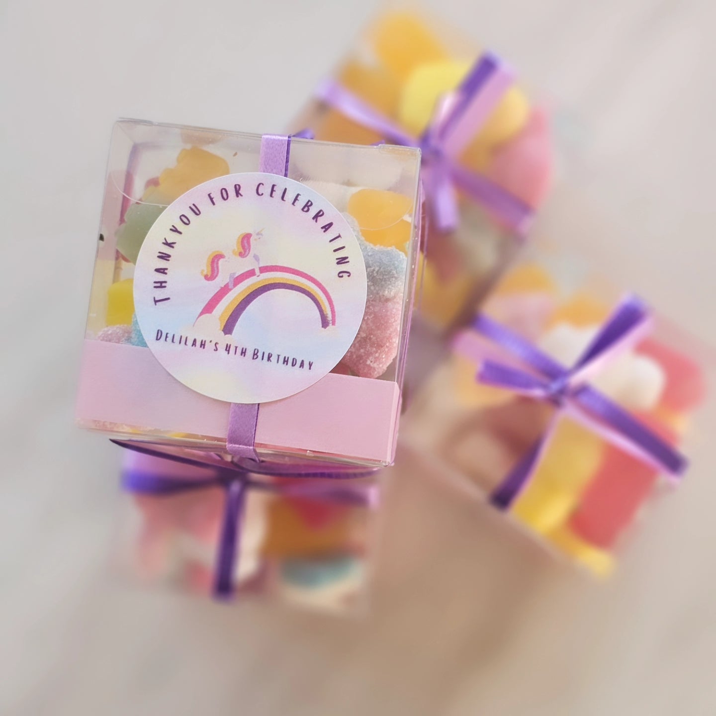Pink Birthday Sweet Boxes – Girls Party Favour Box