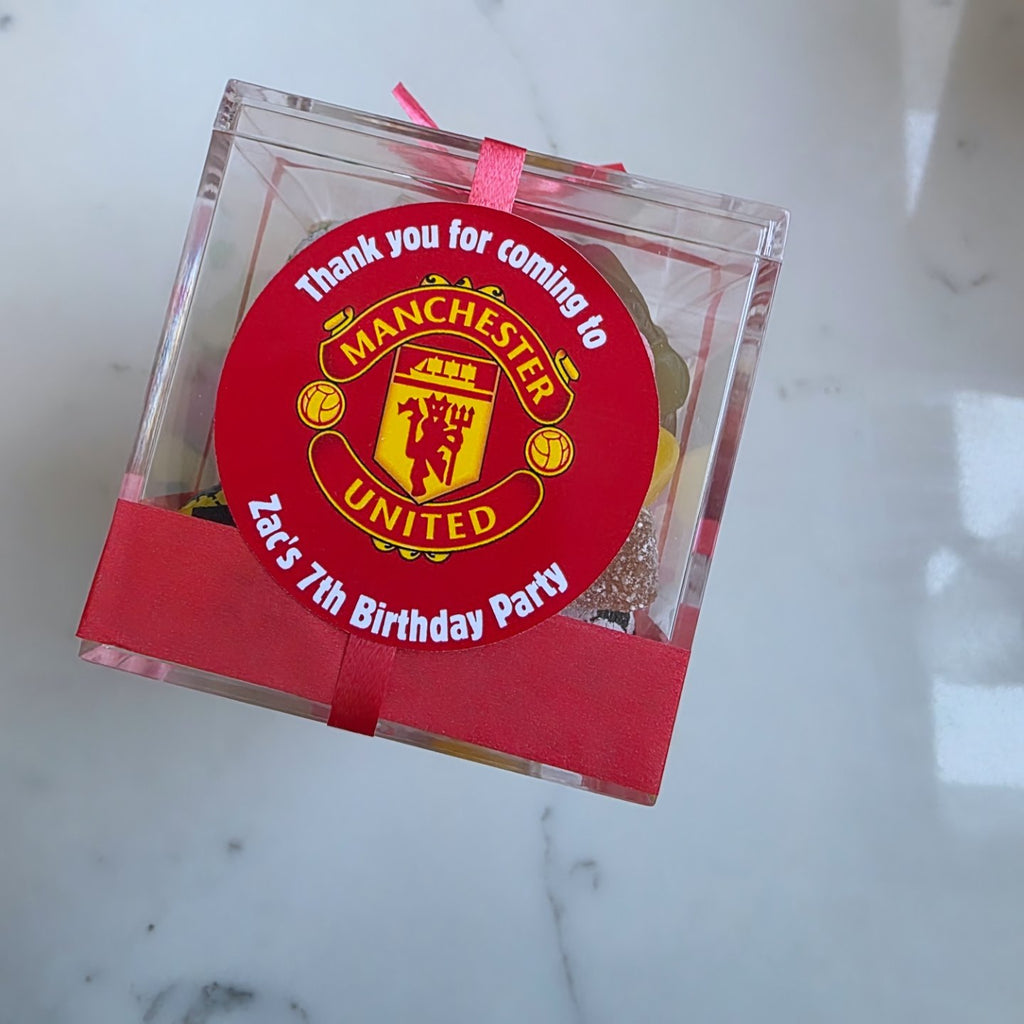 Personalised Football Sweet Box – Acrylic, 6.5 cm