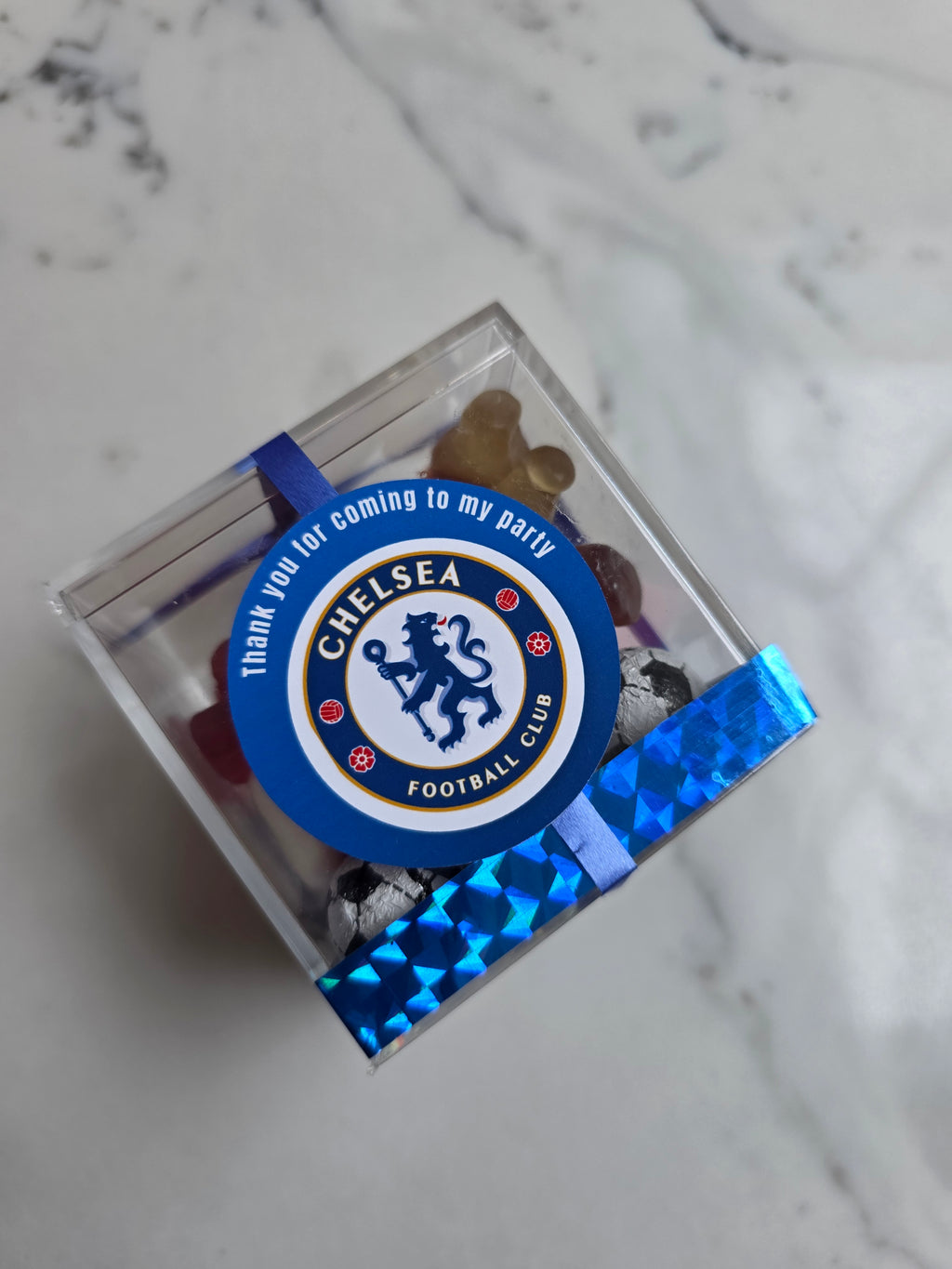 Personalised Football Sweet Box – Acrylic, 6.5 cm