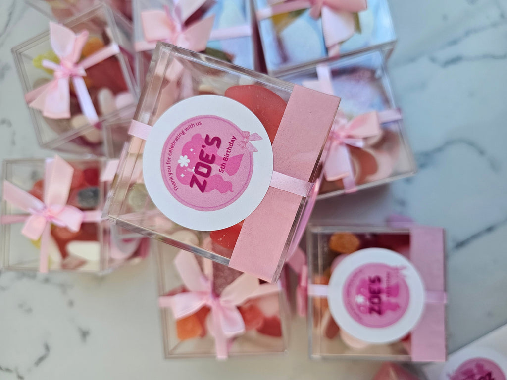 Pink Birthday Sweet Boxes – Girls Party Favour Box