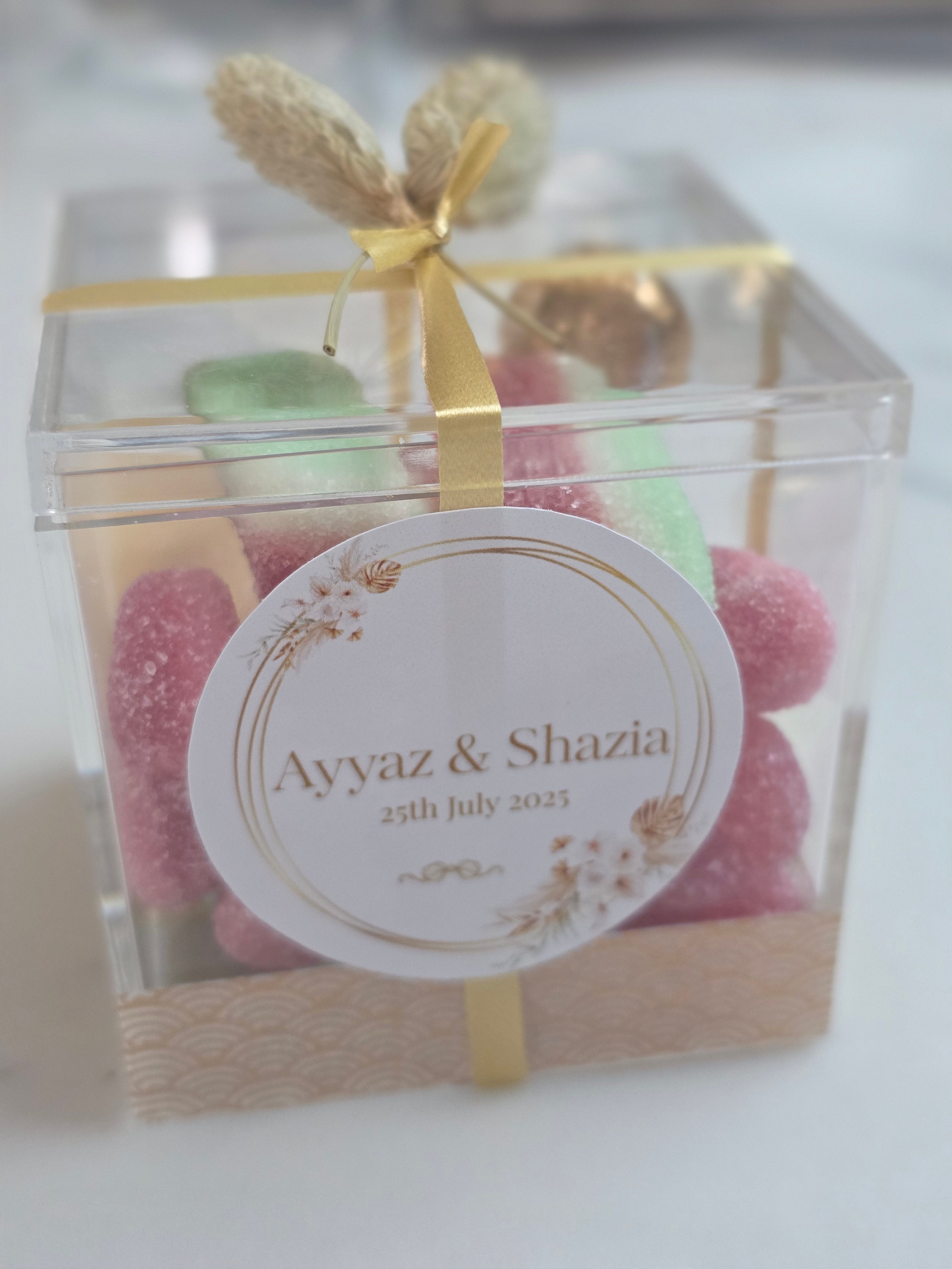 Personalised Wedding Favour Sweet Boxes UK | Halal & Vegan | Sweetz Boxes