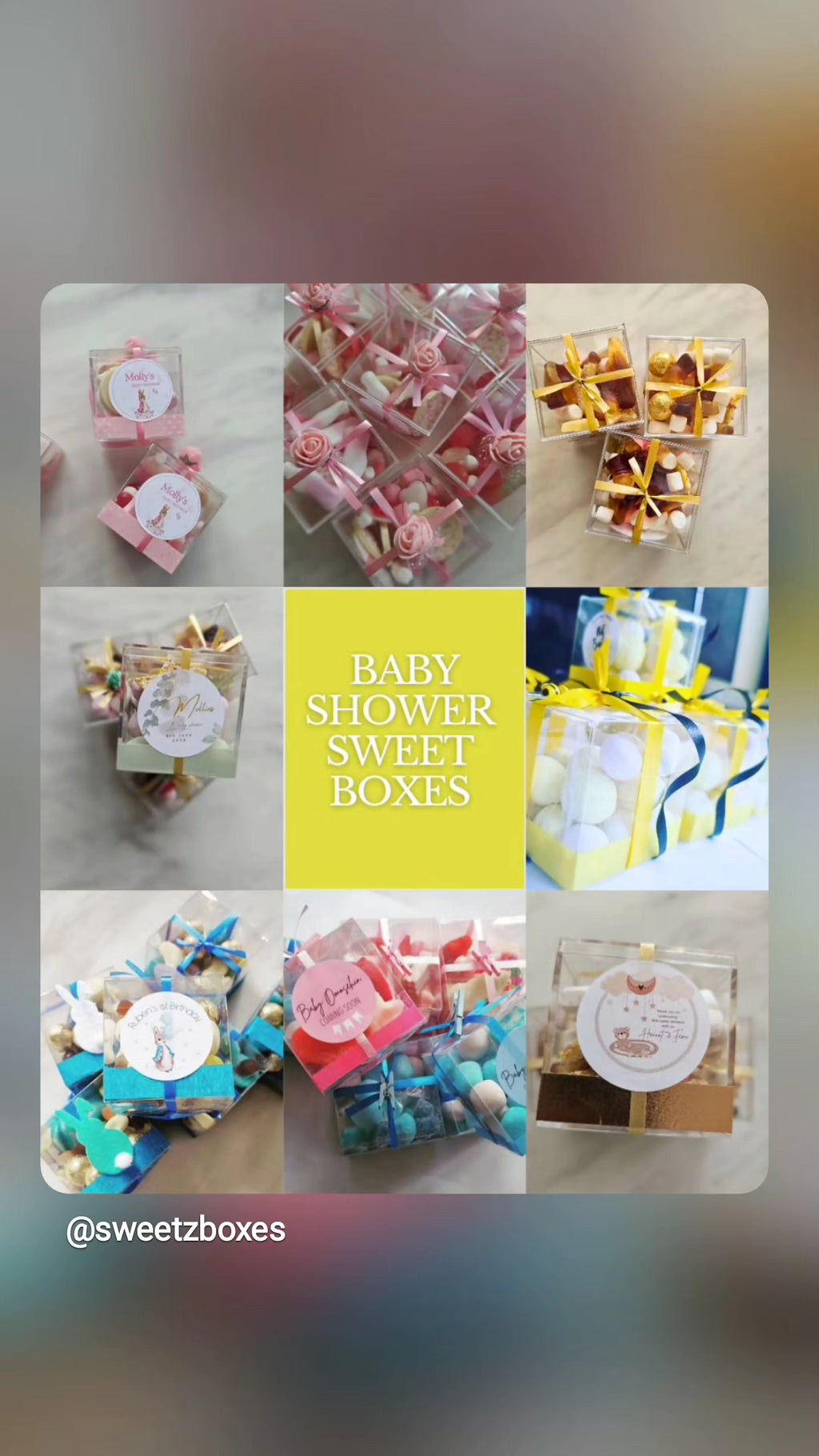 Personalised Baby Shower Sweet Boxes | Pick & Mix Favours
