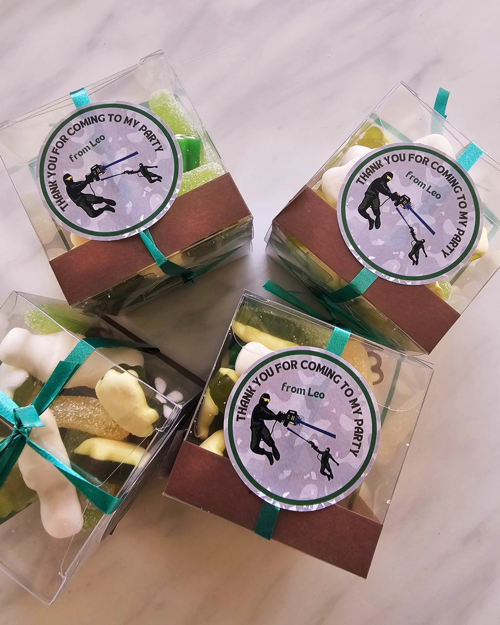 Laser Quest sweet boxes for birthdays