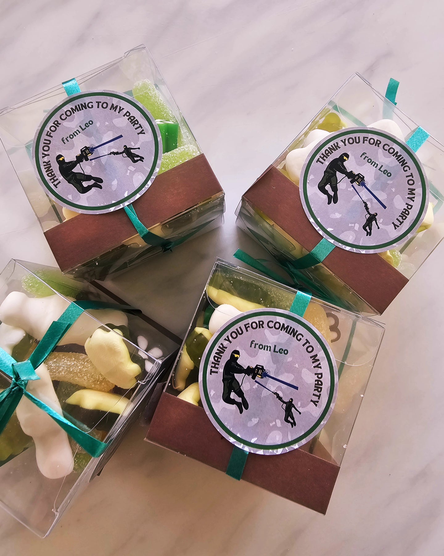 Laser Quest sweet boxes for birthdays