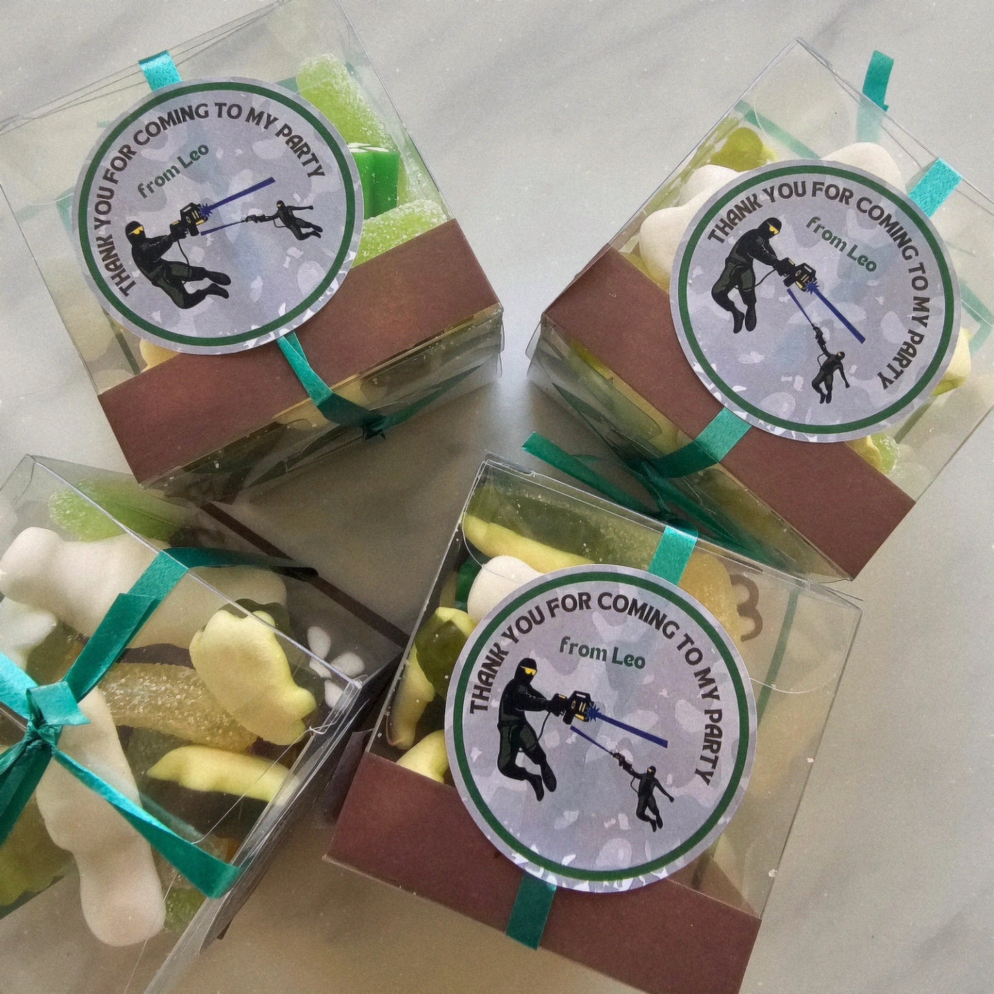 Laser Quest sweet boxes for birthdays